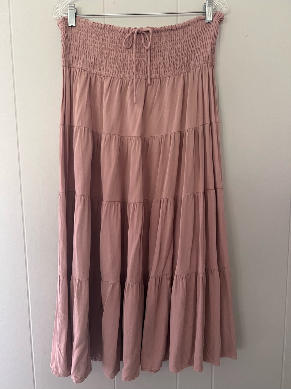 Haeof Tiered Boho Prairie Cottagecore Maxi Skirts Lot of 2 Tan Rust Size L